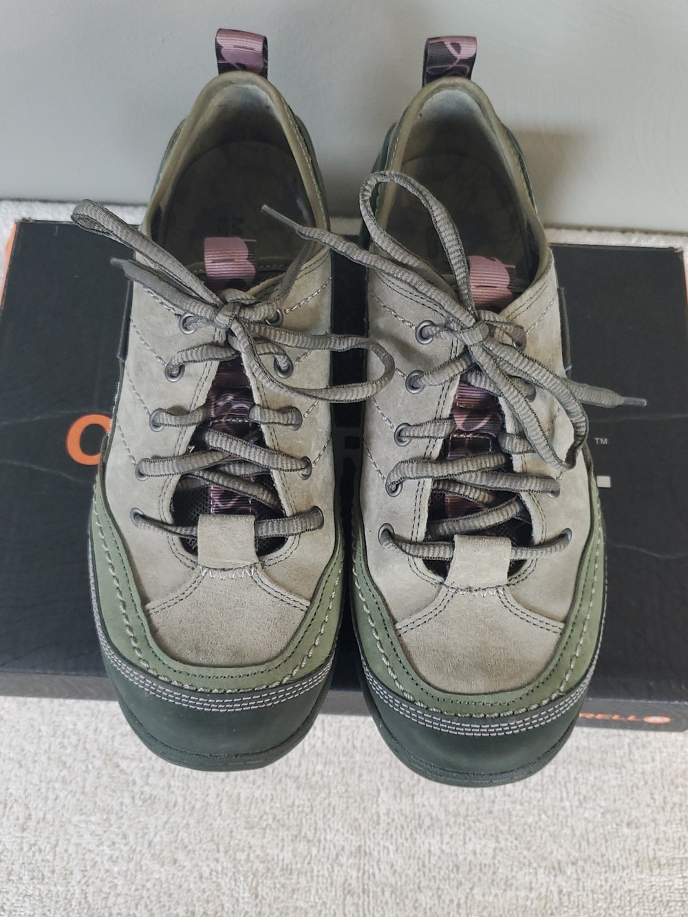 Womens MERRELL Mimosa Lace Dusty Olive Outdoor Sneakers. Size 7 - Picture 2 of 14